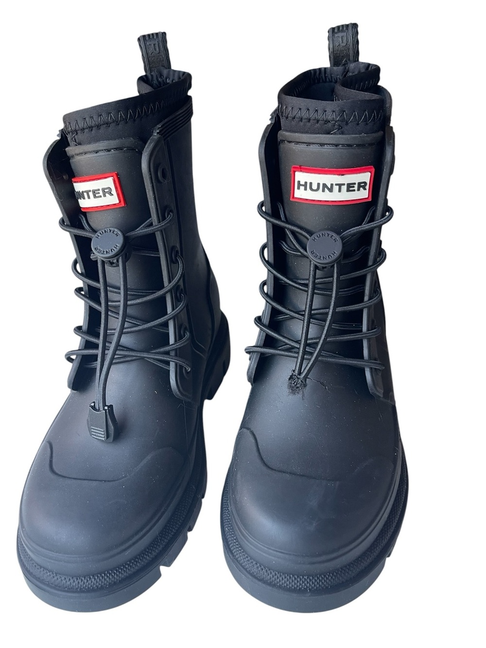 HUNTER Kids' Stamp Waterproof Lace Up Rain Boot